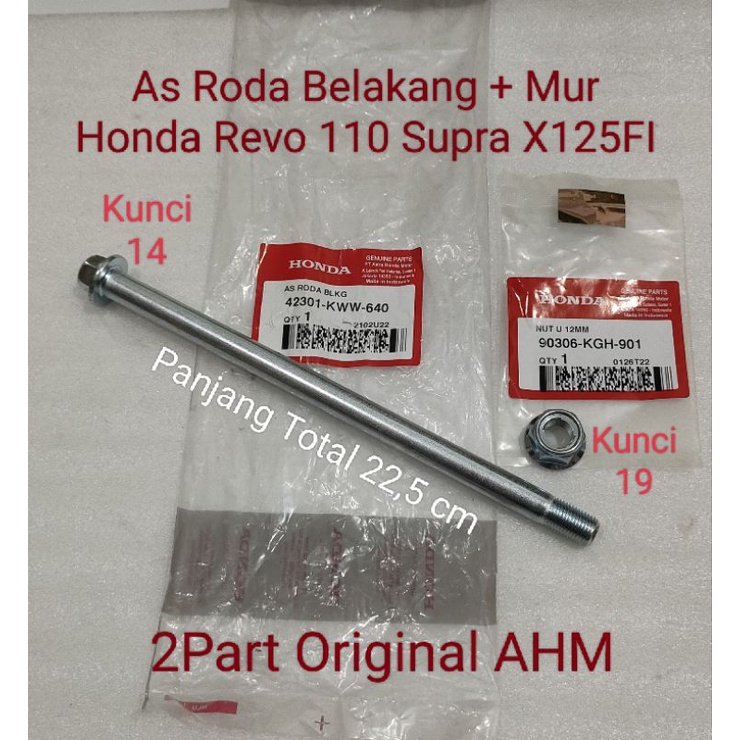 As Roda Belakang + Mur Honda Revo 110 Supra X125FI Ori AHM 42301 KWW 640