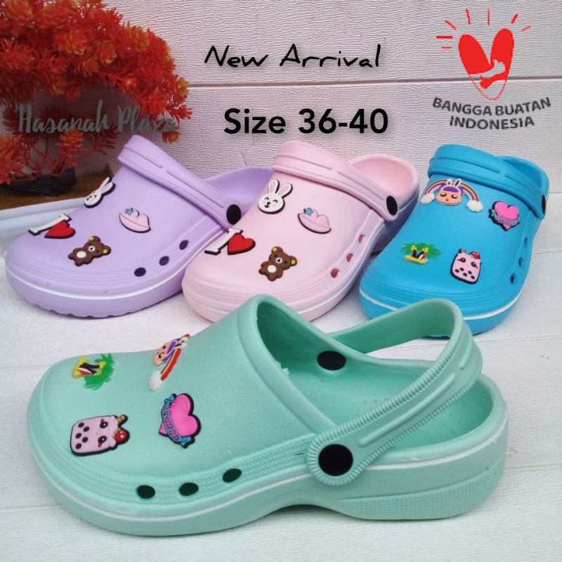 Sandal Crocs Wanita /Sandal Fashion Wanita/Sandal Selop Wanita /Sandal wedges /Sandal Wanita sol tebal/Sandal Wanita Feimaguoji