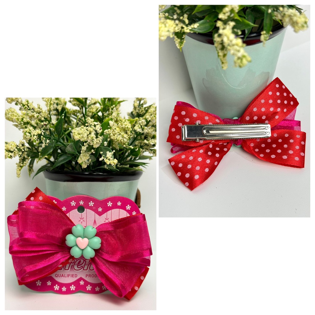 HANDMADE JEPITAN PITA ANAK ANAK CEWEK MOTIF STAR POLKADOT