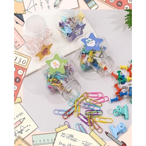 

Klip Kertas Dan Push Pin Botol Set Lucu AT0105