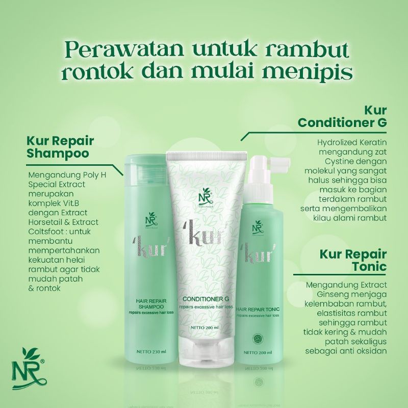 NR KUR SHAMPO + KUR TONIC + CONDITIONER G