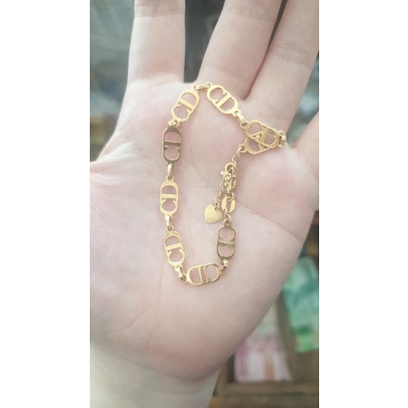 gelang rantai polos fashion cd emas asli 700 70% 16K gold polos unik