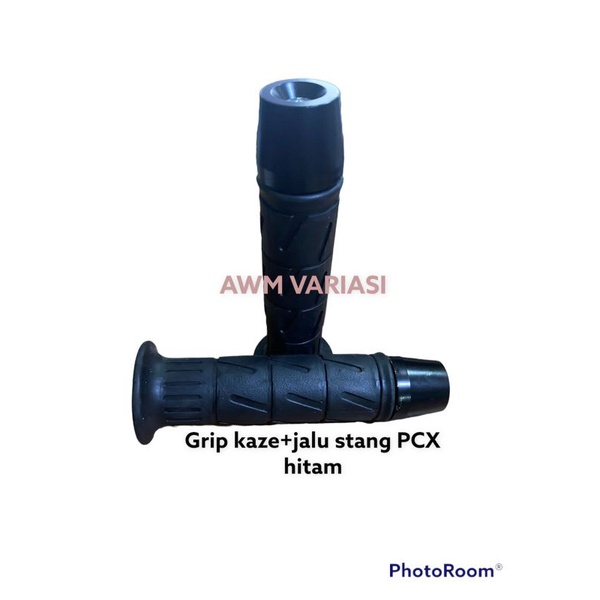 PROMO HANDGRIP SARUNG GAS KAZE SET JALU STANG MODEL PCX HITAM KIRI KANAN HARGA SEPASANG MURAH UNIVERSAL