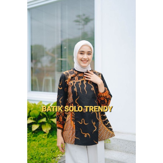 BAJU BLOUSE  WANITA BATIK KAIN KATUN HALUS LAPIS FURING / TRIKOT MURAH