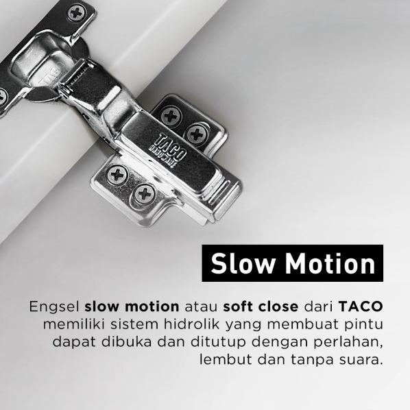 engsel sendok (Stenlis 304) engsel taco Slowmotion - Set Bengkok