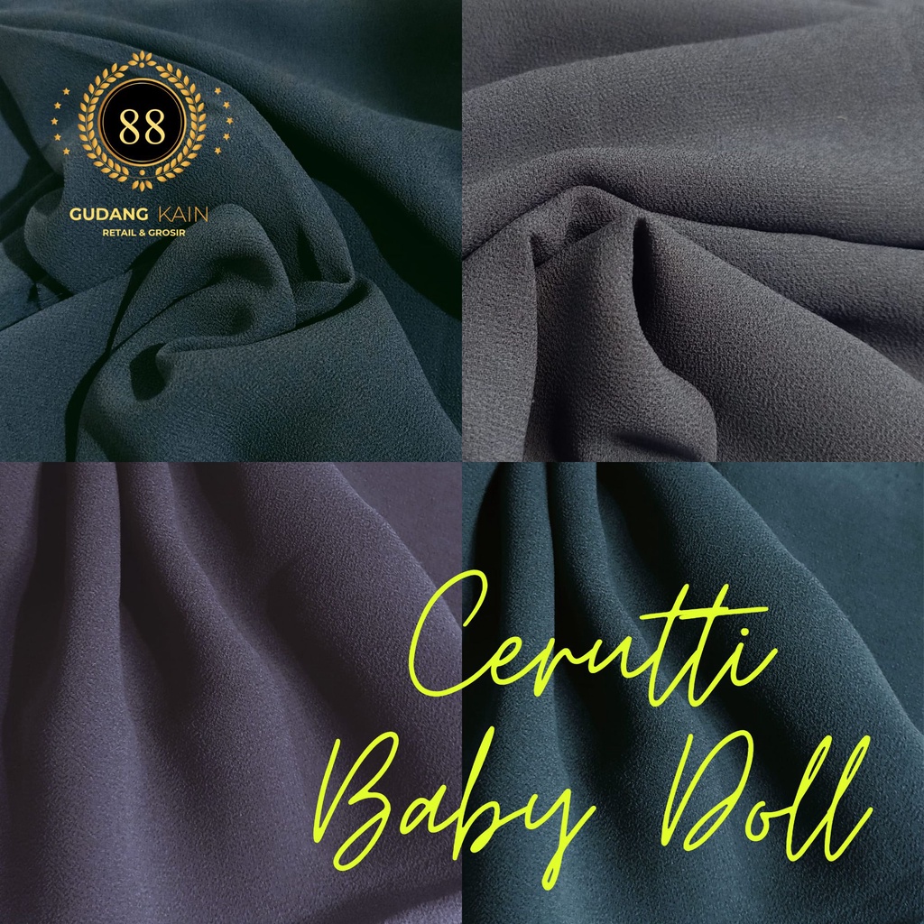 Bahan Kain Ceruty Ceruti Cerutty Cerutti Cerruti Seruty Seruti Baby Doll Premium Roll [50 Yard]