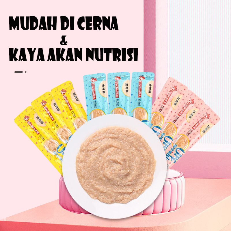 URCHIN CREAMY TREATS SNACK KUCING BASAH 15gr setara MEO creamy