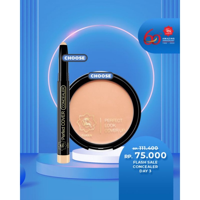 Paket Perfect Look Cover Up Foundation Concealer Viva