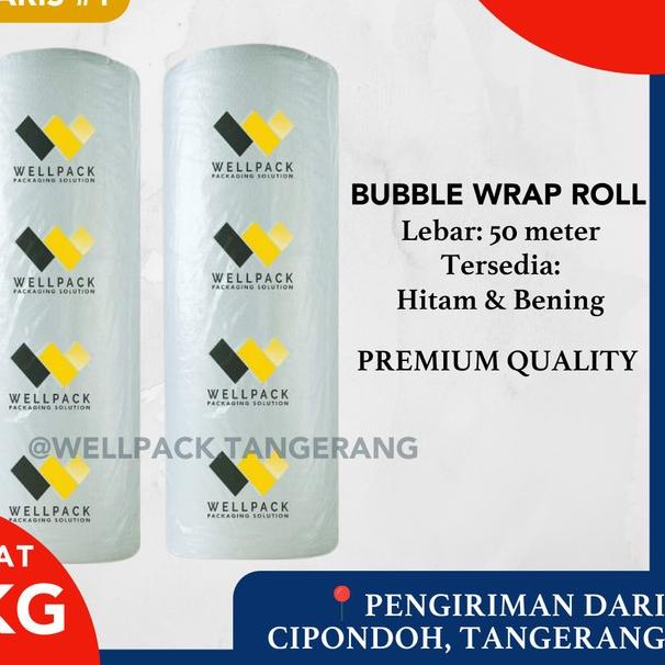

Bubble Wrap Roll 125cm x 50meter Bening - Premium 3KG