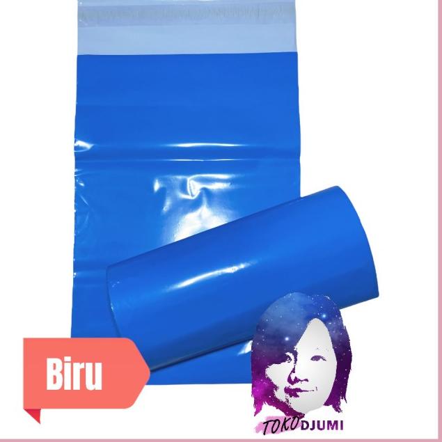

100 PCS 32x45 cm Plastik Packing / Polymailer / Bungkus Online - Biru