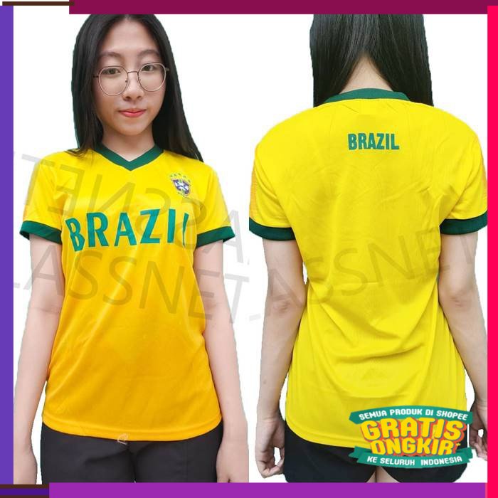 SPESIAL PIALA DUNIA BAJU BOLA JERSEY WANITA / CEWEK DEWASA NEGARA BRAZIL ITALIA PORTUGAL BARU MURAH