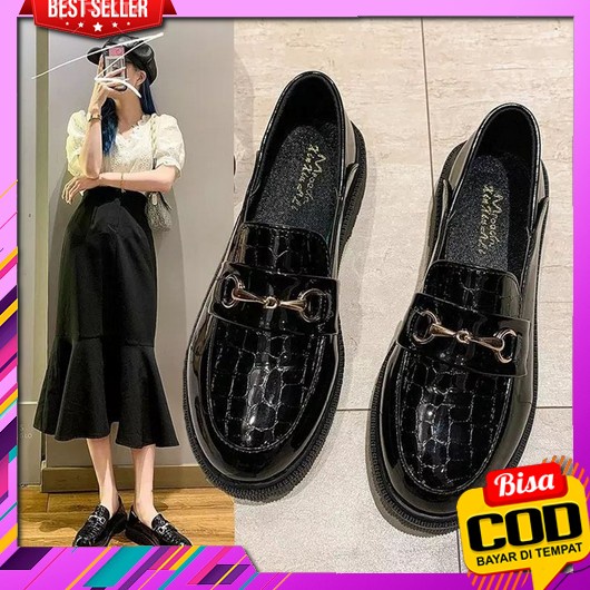 Docmart Wanita Remaja Perempuan Pantofel Cewek Fantopel  Murah Formal Dokmart Kekinian Tonti Sepatu 