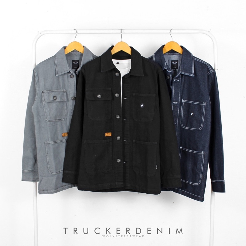 WOLV Jaket Jeans Trucker Denim