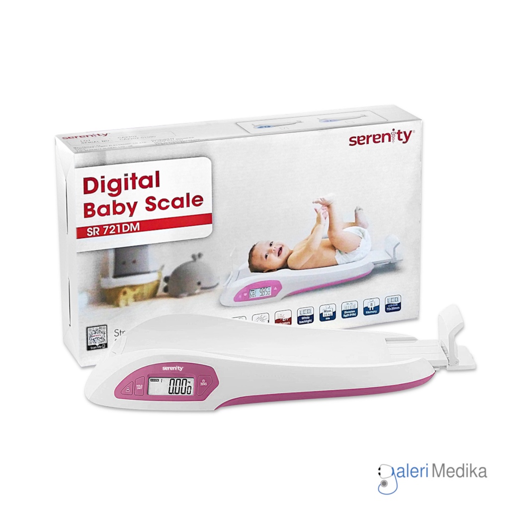 Timbangan Bayi Digital Serenity SR 721DM / Baby Scale Serenity / Ukur Panjang + Berat Bayi