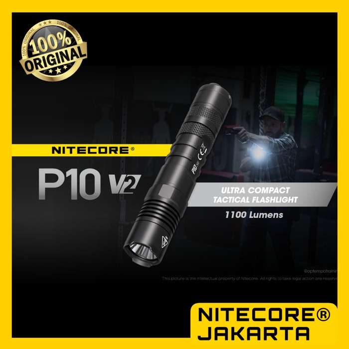 Senter Camping Nitecore P10 V2 Senter Led Cree Xp-L2 V6 1100 Lumens