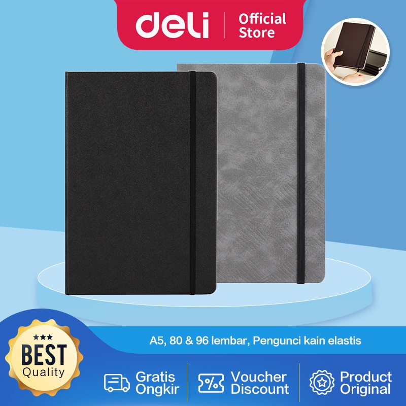 Jual Deli Leather Cover Notebook Buku Catatan Agenda Sampul Kulit