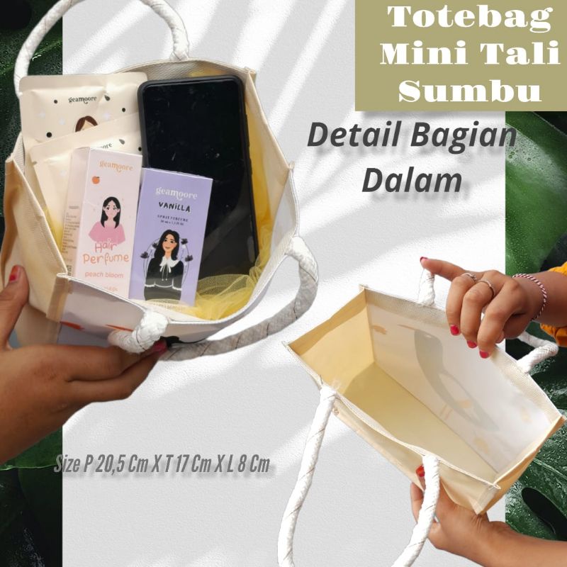 TOTEBAG MINI TALI SUMBU PUTIH