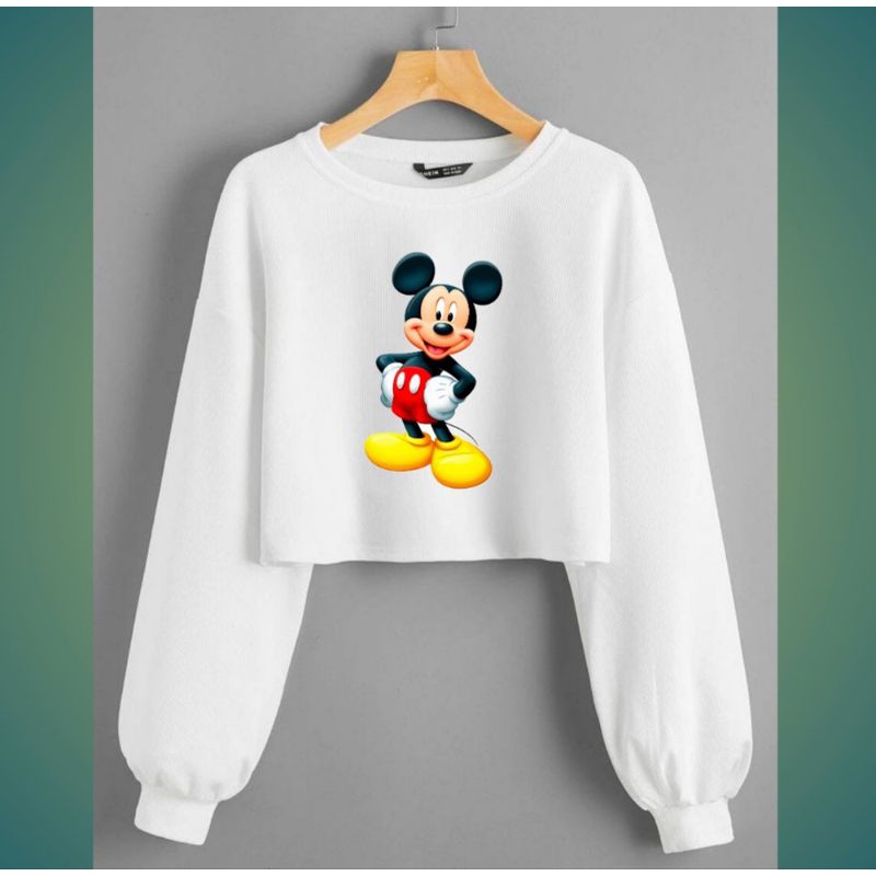 N2-SWEATER KROP MICKEYMOUSE LUCU