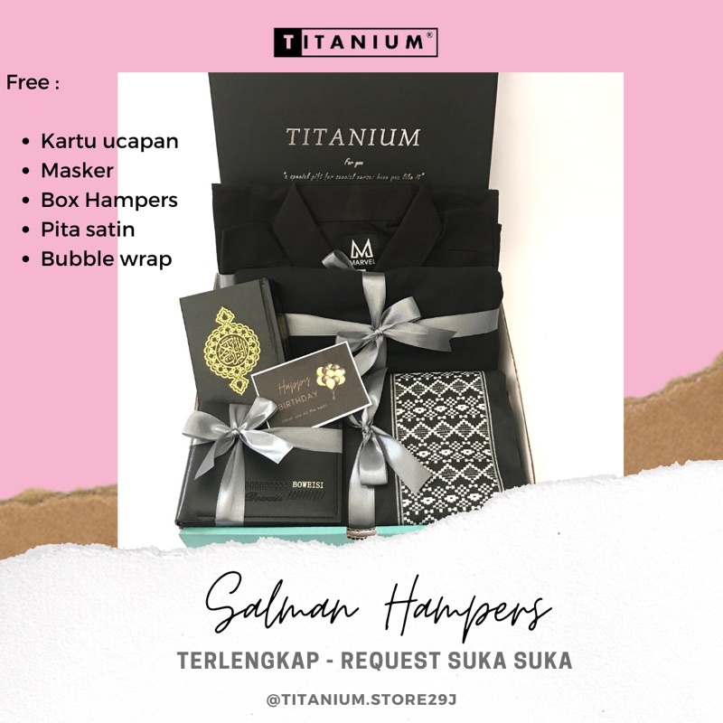 

KADO CUSTOM SALMAN HAMPERS CUSTOM KADO ULTAH KADO PACAR GIFBOX WISUDA KADO PRIA