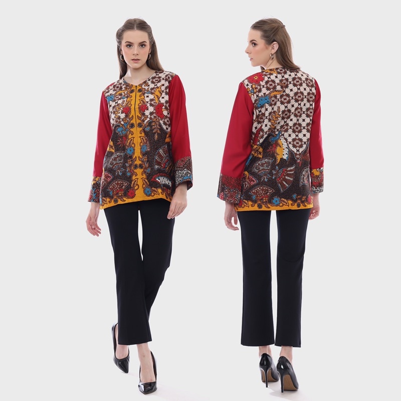 Blus Batik Wanita Anila Premium Handmade Size M/L/XL - Naira Batik