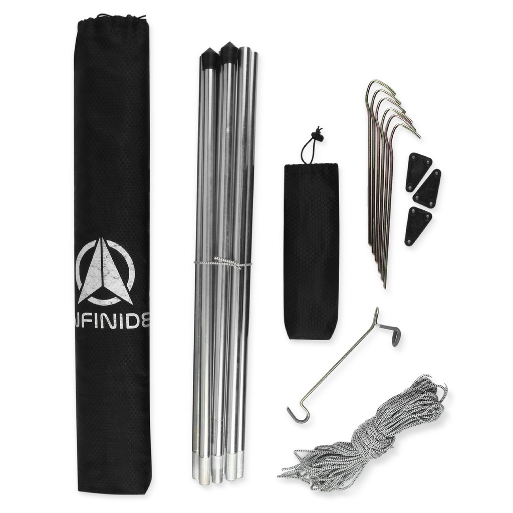 InfinideTiang Flysheet Aluminium Alloy Tenda Camping / Perlengkapa