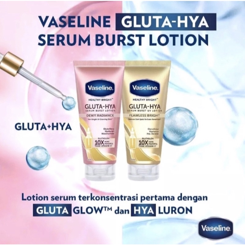 Vaseline Healthy Gluta Hya Serum Healthy Bright Gluta Hya Dewi Radiance Burst UV Lotion 200 ML - 100