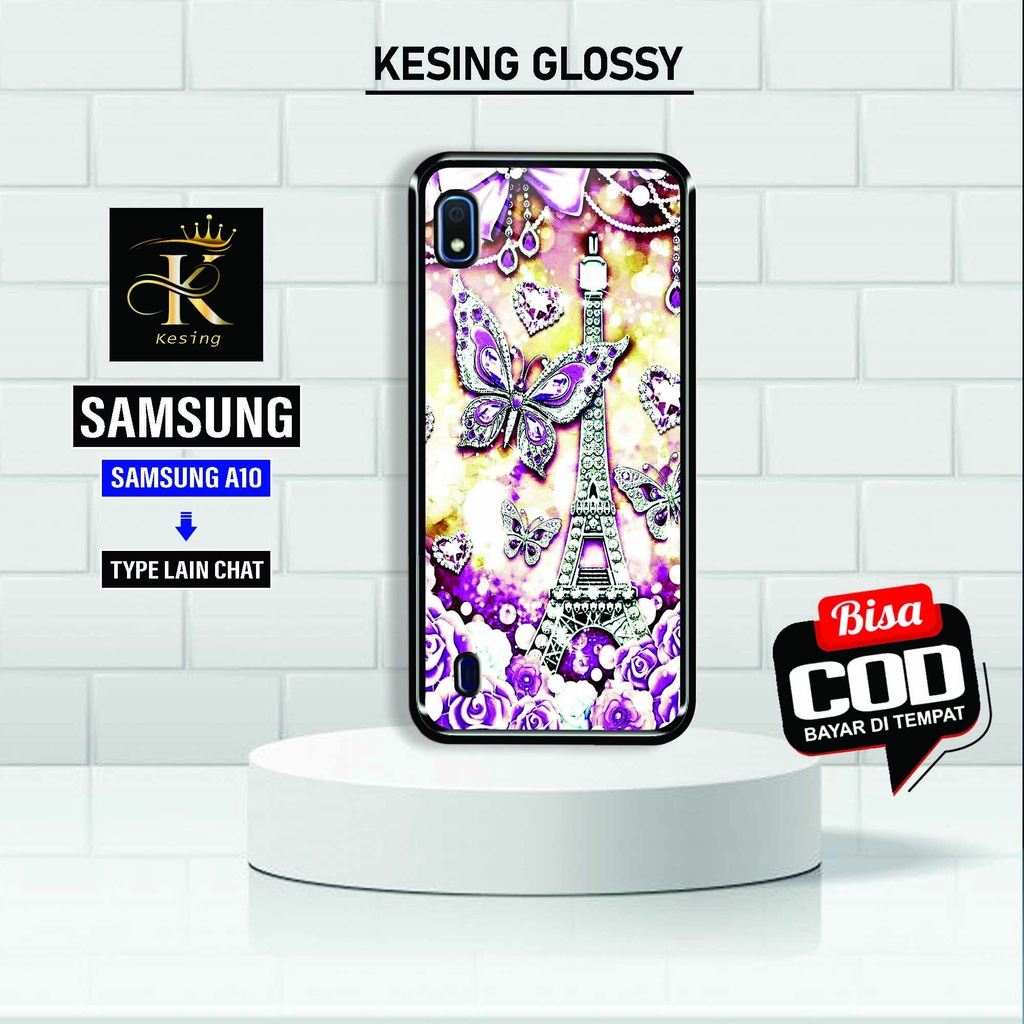 Case Samsung A10 - Desain BUTERFLY untuk Samsung A10 - Soft Case Samsung A10 - Hard Case Samsung - K