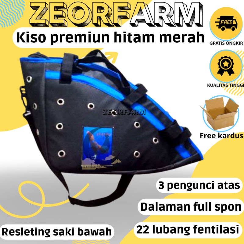 TAS KISO PREMIUN 𝘽𝘼𝙃𝘼𝙉 𝙏𝙀𝘽𝘼𝙇 PALING NYAMAN HITAM BIRU ZEORFARM