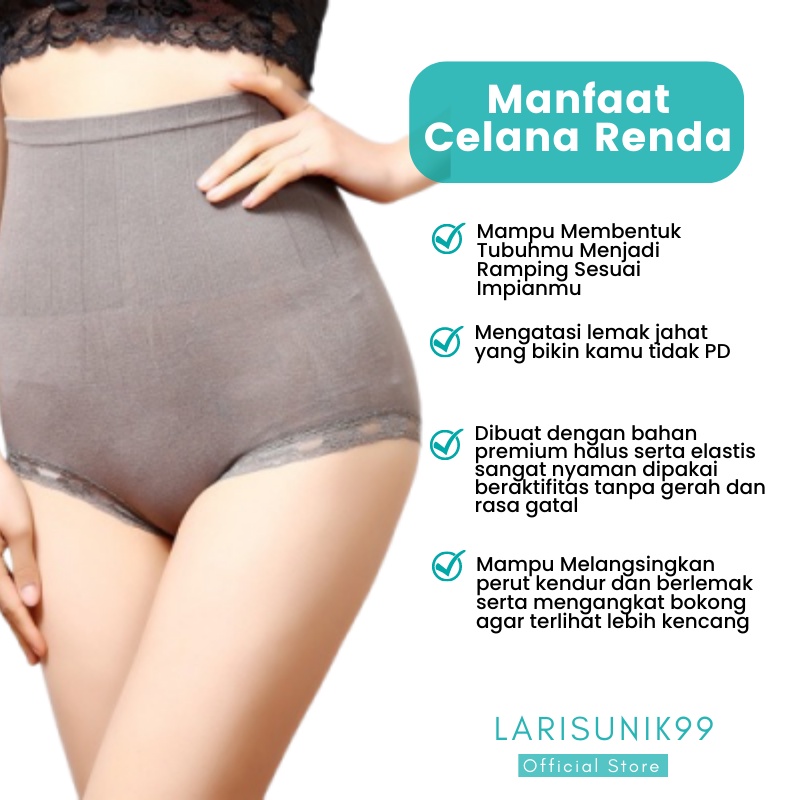 Korset Pelangsing Perut Celana Dalam Wanita Munafie tebal Slimming Pants Underwear Warna Random