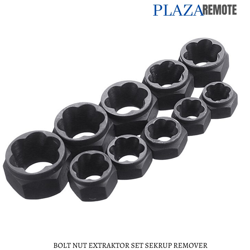 PEMBUKA BAUT MUR RUSAK BOLT NUT SHORT REMOVER EXTRAKTOR ISI 10PC SET