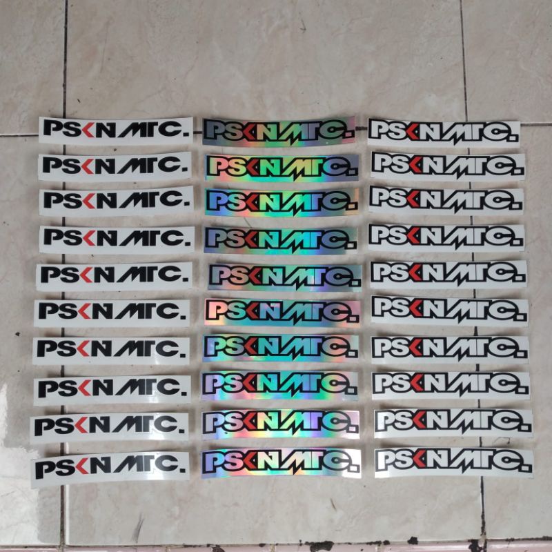 Sticker PSKNMTC. Pasukan Matic panjang 15cm x lebar 2,5cm warna lengkap harga 1pcs sticker termurah