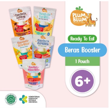 Plum &amp; Blum Beras 200g Mpasi BB Booster 6 Bulan Beef Chicken Tuna Cheese bb booster penambah berat badan bayi