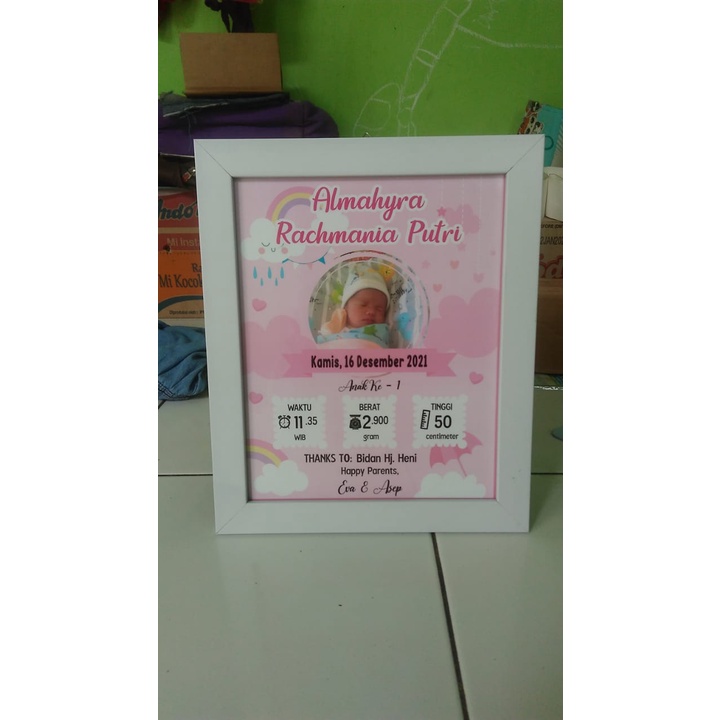Baby Bio / Biodata Bayi +Pigura/Frame