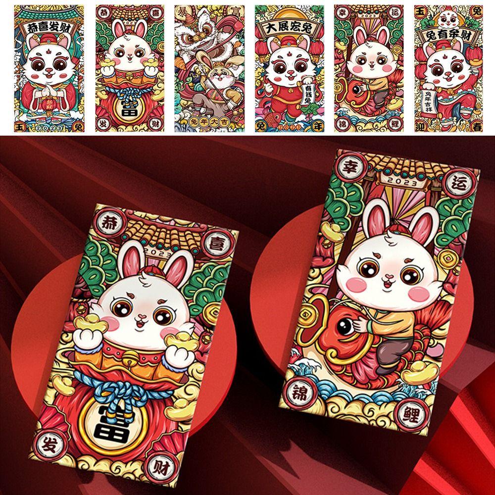 Top 12PCS Amplop Merah Packetenvelope Festival Musim Semi Kartun Hongbao