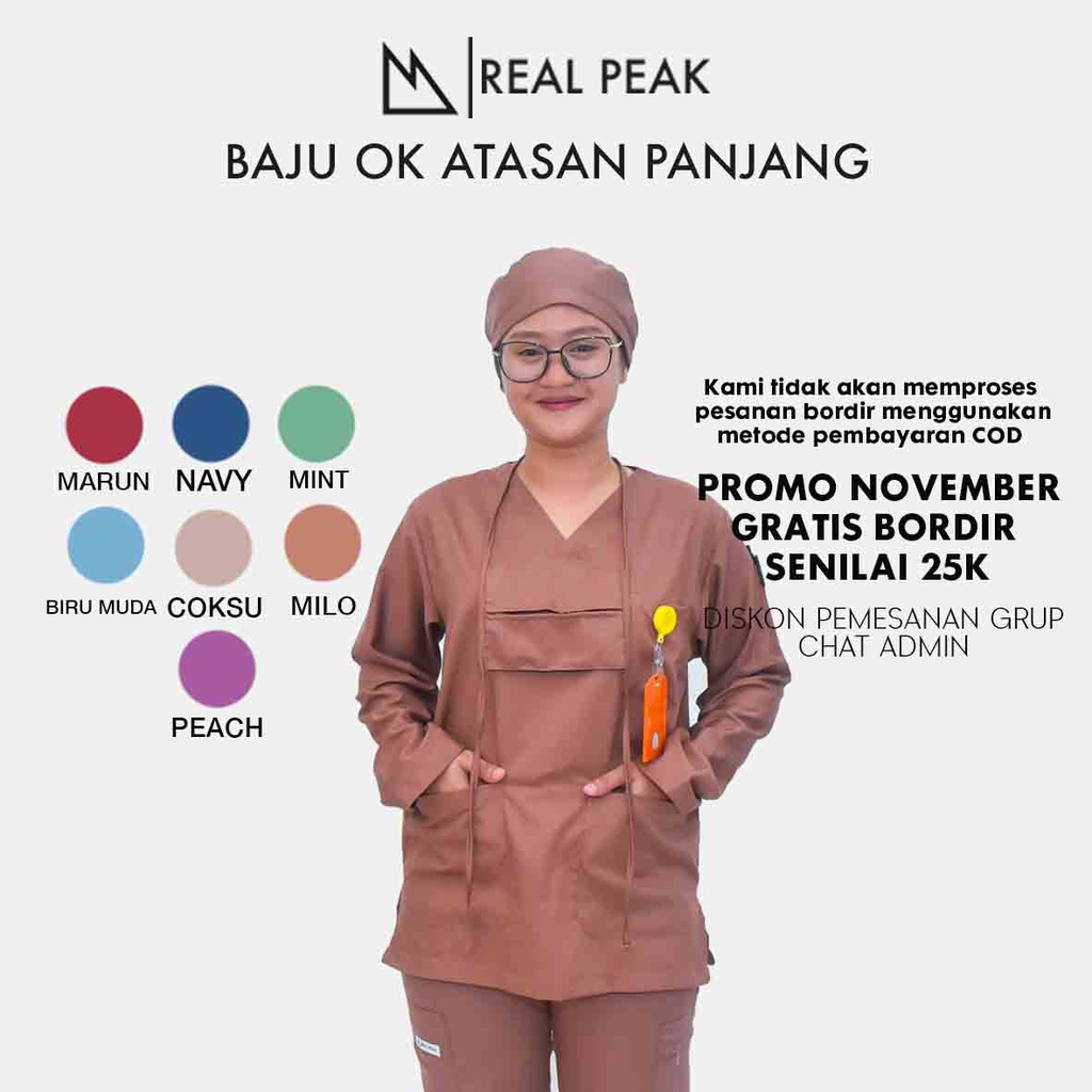 REALPEAK -  Doctor Scrub's Atasan Baju OK Panjang