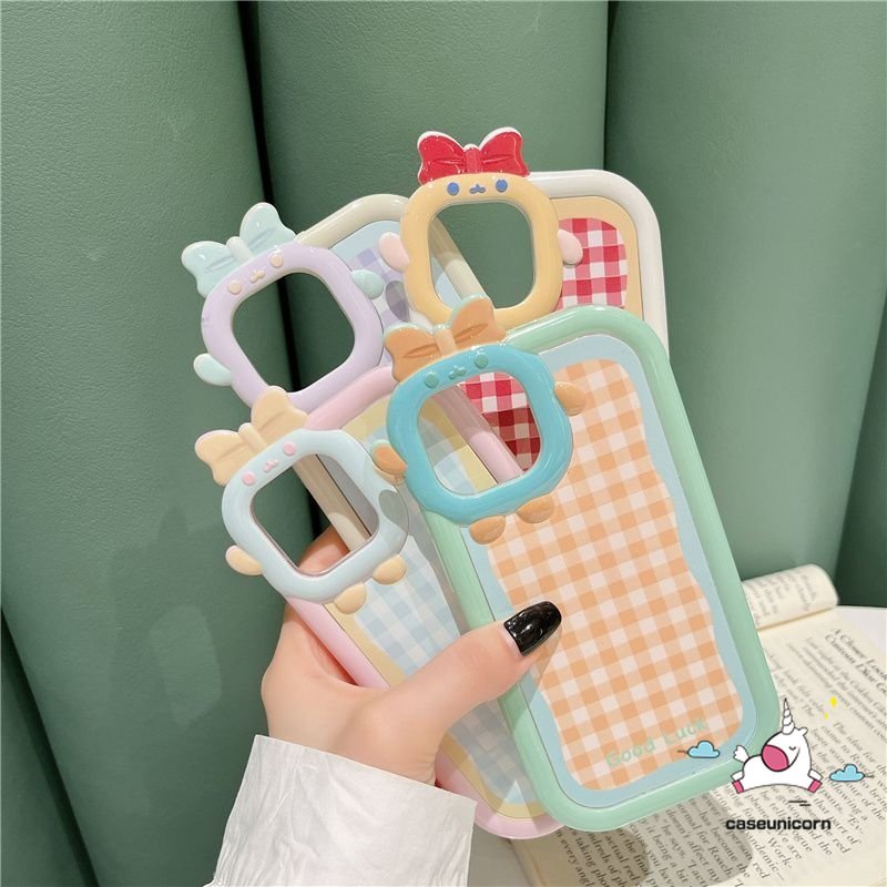 Casing Realme C21Y C33 C31 C25 C35 C30 C15 C25Y C11 C25s C21 C2 C1 C2 C1 C3 C17 Realme9 8 8i 8pro 5 6i 9i 5s 9pro+ 5 7i Ins Kisi Warna-Warni Lucu Kartun 3D Busur Monster Lensa Soft Case