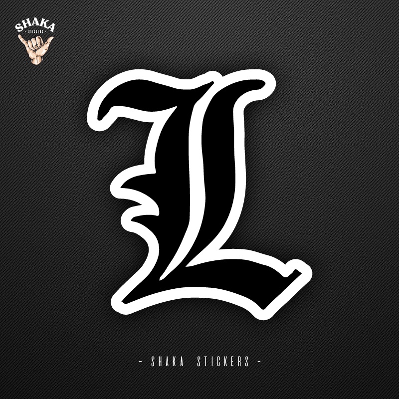 

Sticker Anime L Death Note Vinyl Anti Air Anti Gores Stiker untuk Case HP Laptop dan Helem