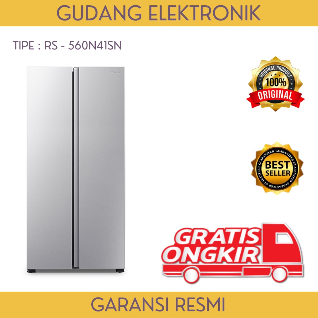 KULKAS SIDE BY SIDE HISENSE 2 PINTU - RS-56041SN -