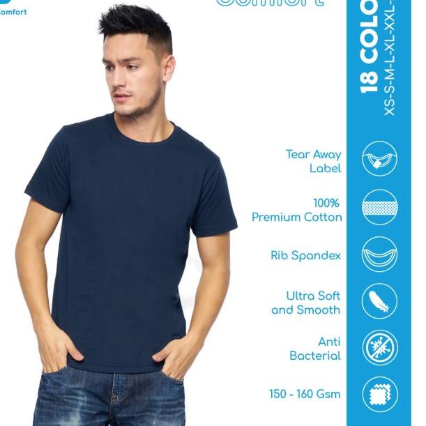 KOZE - Premium Comfort Navy - Kaos Polos - XS