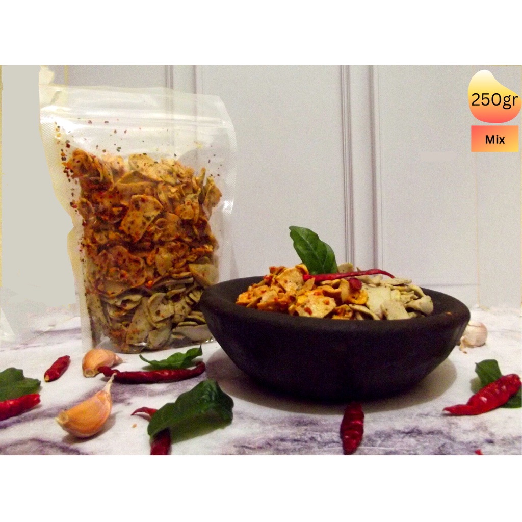 

Basreng Mix Daun Jeruk (Pedas & Ori) by Keamil (250 gr)