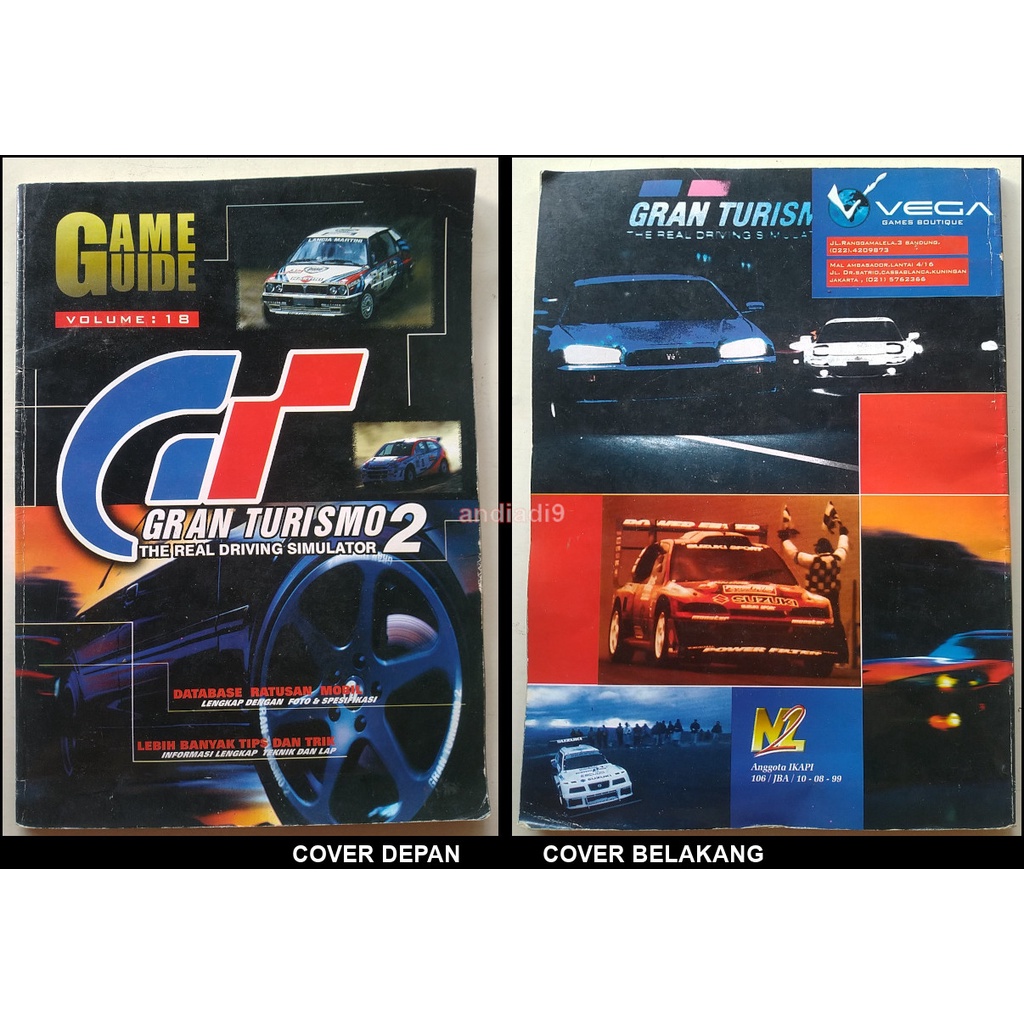 PANDUAN GAME GUIDE VOL. 18 GRAN TURISMO 2 THE REAL DRIVING SIMULATOR BAHASA INDONESIA