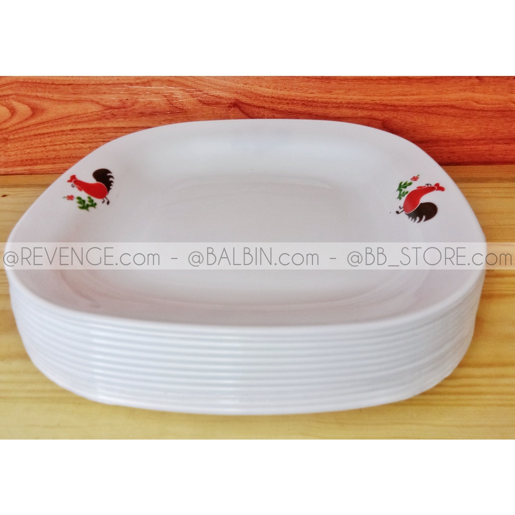 PIRING MAKAN 23CM CAP AYAM PLASTIK FOOD SAVE ISI 6 &amp; 12 PCS - PIRING CEKUNG - PIRING -PIRING TERBARU