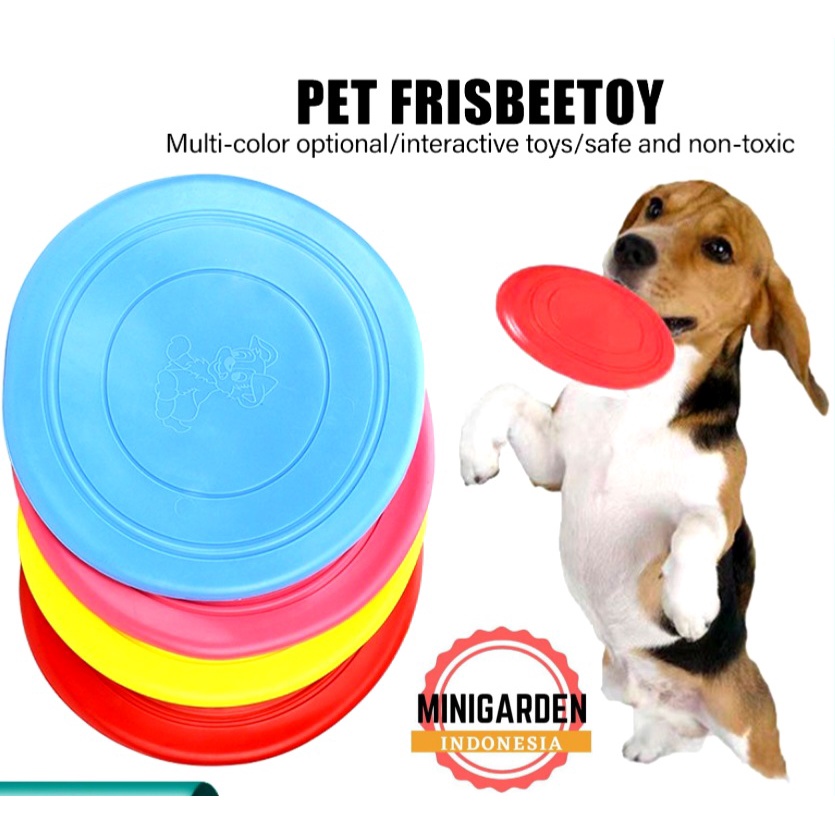 PET TOYS DOG SILICONE FRISBEE Mainan Anjing Silicone Anti Bosan Dog Toys piring terbang