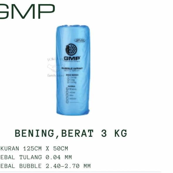 

BUBBLE WRAP GMP HITAM / BENING 1 ROLL 3 KG - Bening