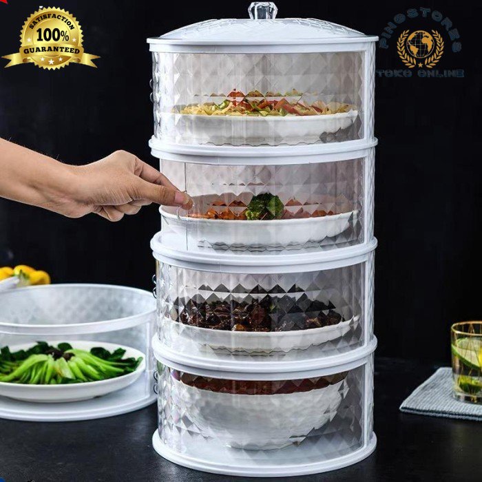 Jual Rak susun RAK MAKANAN 4 SUSUN Tudung Saji Susun Food Cover Tahan