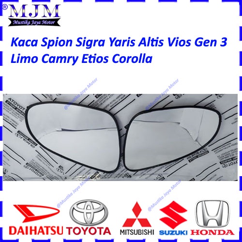 Kaca Spion Miror Calya Sigra Vios gen 3 limo Yaris Altis Camry Corolla Etios Valco 2016 2017 2017 2019 2020 2021 2022 Kanan Atau Kiri