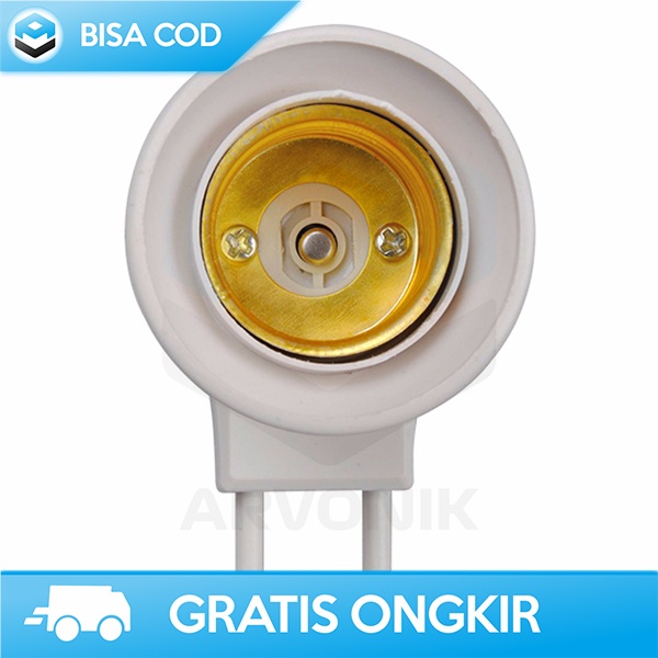 FITTING BOHLAM COLOK E27 DENGAN SAKLAR ON-OFF EU PLUG 250 VOLT 6 AMPER