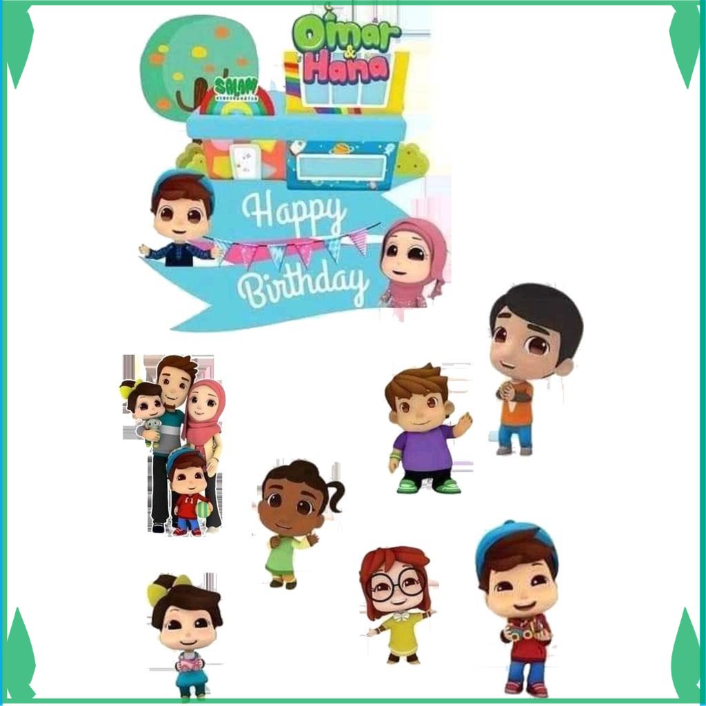 

TOPER KUE TOPPER CAKE ULANG TAHUN / HIASAN KUE CUSTOM OMAR HANA FADHILSOUVENIR