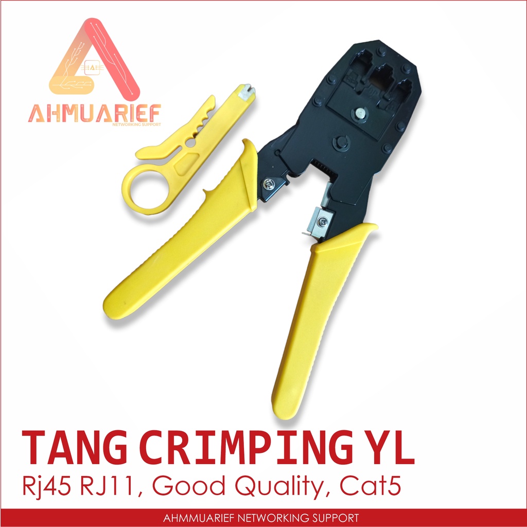 TANG CRIMPING KRIMPING TOOL CONNECTOR KONEKTOR RJ45 RJ11 TANG KABEL LAN NETWORK KOMPUTER RJ 45 RJ 11 | KUNING