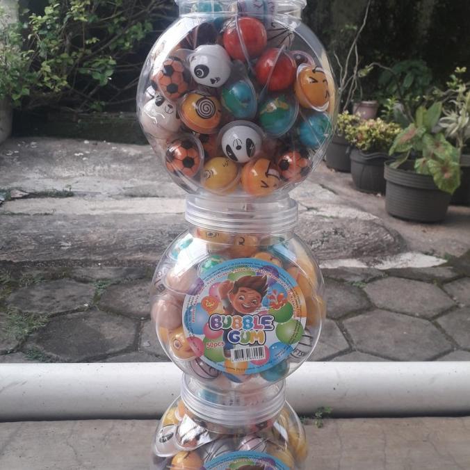 

permen BUBBLE GUM murah isi 50 pcs 1 toples